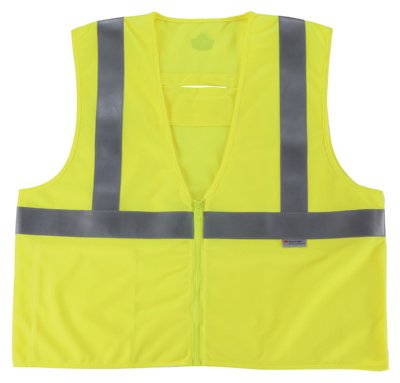 GloWear 8260FRHL Class 2 Fire Resistant Modacrylic Vests, 2X/3XLarge, Lime 150-21497