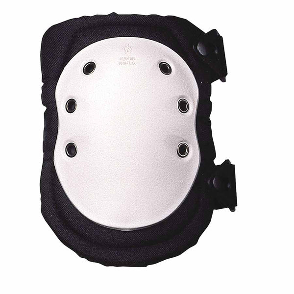 ProFlex 315 Abrasion-Resistant Knee Pads with Long Hard Cap, Buckle, Gray/White Cap 150-18315