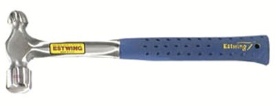 Ball Pein Hammer, Straight Blue Shock Reduction Grip Handle, 13.25 in Overall L, 16 oz Steel Head 268-E3-16BP