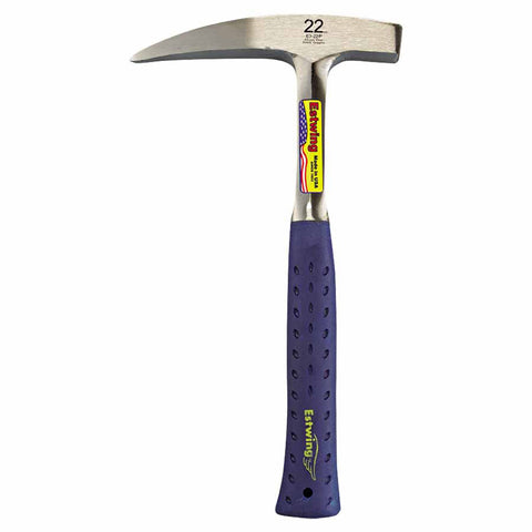 Rock Pick, 22 oz Head, 13 in, Steel Handle with Blue Shock Reduction Grip 268-E3-22P