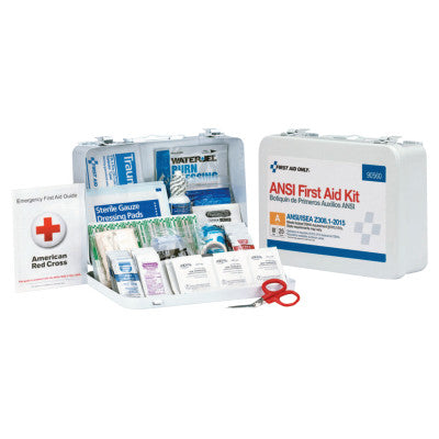 ANSI A Type III Weatherproof Bulk First Aid Metal Kit, 25 Person, Wall Mount 579-90560