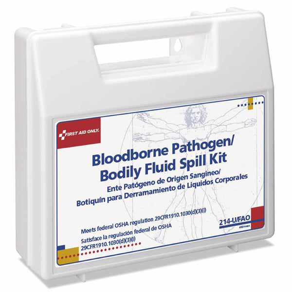 Bloodborne Pathogen Protection Kit, 24 Pieces, Plastic Case, Portable/Wall Mount 579-214-U/FAO