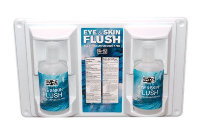 Eye and Skin Flush Emergency Station/Replacement Twin Bottle, 16 oz 579-24-102