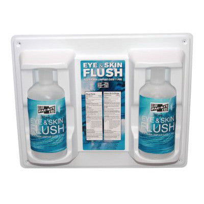 Eye and Skin Flush Emergency Station/Replacement Twin Bottles, 32 oz 579-24-300