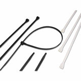 Heavy-Duty Cable Ties, 120lb Tensile Strength, 8 in L, Black, 100 /Bag 623-46-408UVB