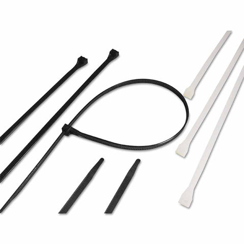 Heavy-Duty Cable Ties, 120lb Tensile Strength, 8 in L, Black, 100 /Bag 623-46-408UVB