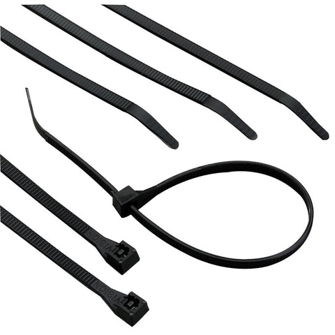 Heavy-Duty Cable Ties, 175 lb Tensile Strength, 18 in L, Ultraviolet Black, 50/Bag 623-46-418UVB