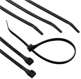 Heavy-Duty Cable Ties, 175 lb Tensile Strength, 48 in L, Black, 50/Bag 623-46-448UVB