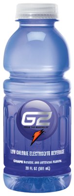 G2 Low Calorie Thirst Quencher, 20 oz, Wide Mouth Bottle, Grape 308-20406
