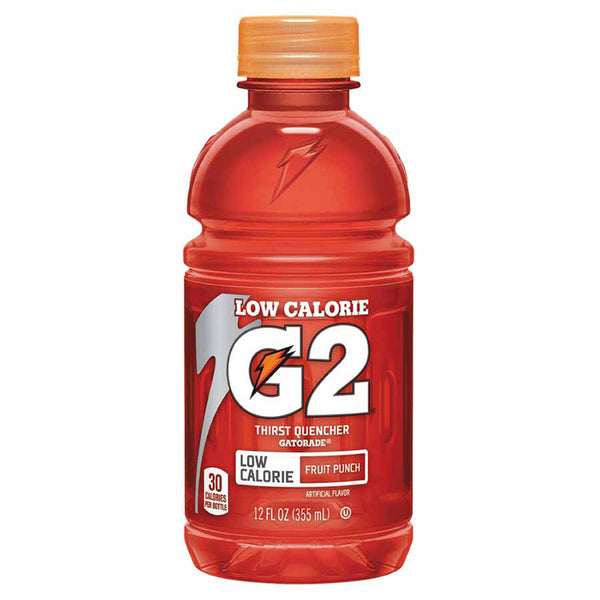 G2 Low Calorie Thirst Quencher, 12 oz, Bottle, Fruit Punch 308-12202