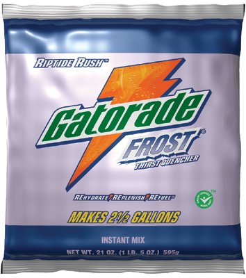 G Series 02 Perform Thirst Quencher Instant Powder, 21 oz, Pouch, 2.5 gal Yield, Frost Riptide Rush 308-33673