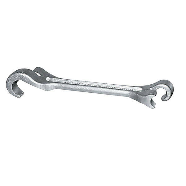 Titan Valve Wheel Wrench, Double-End, Forged Alloy Steel, 8 in OAL, 1/2 in and 21/32 in Openings 306-VW0