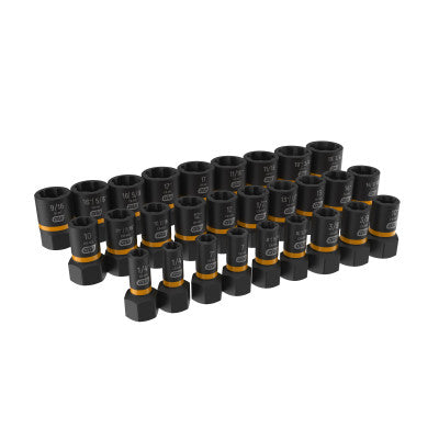 Bolt Biter Extraction Socket Set, 28 Pc, Black Oxide, Chrome-Molybdenum, Set 329-84784