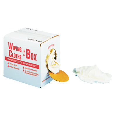 Multipurpose Reusable Wiping Cloths, Cotton, White, 5lb Box UFS-N205CW05