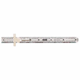 Economy Precision Stainless Steel Rules, 6" X 15/32", Steel, Inch, Decimal Equiv 318-300/1