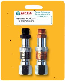 Quick Connector Set, Regulator-to-Hose, Steel/Brass, Fuel/Oxygen, B-Size 9/16 in-18 331-QC-RHPRSP