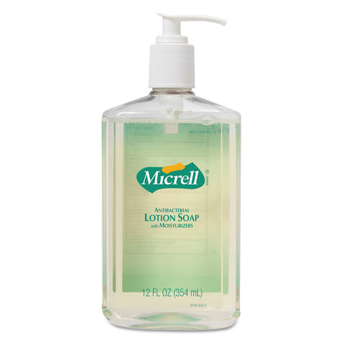 MICRELL Antibacterial Lotion Soap, Pump Bottle, 12 oz, Floral Scent 315-9759-12
