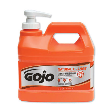 Natural Orange Pumice Hand Cleaner, Citrus, Bottle w/Pump, 1/2 Gallon 315-0958-04