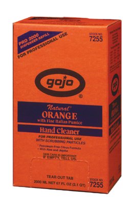 Natural Orange Pumice Hand Cleaner, Citrus, Bag-in-Box, 2,000 mL 315-7255-04