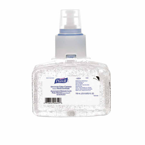 Advanced Hand Sanitizer Green Certified Refill, 700 mL, Alcohol Odor, Gel, for LTX-7 Dispenser 315-1303-03