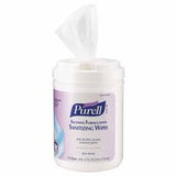 Hand Sanitizing Wipes Alcohol Formula, 6 in W x 7 in L, 175/Canister, Alcohol Odor 315-9031-06