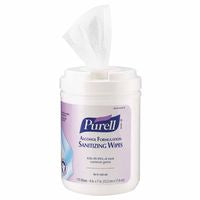 Hand Sanitizing Wipes Alcohol Formula, 6 in W x 7 in L, 175/Canister, Alcohol Odor 315-9031-06
