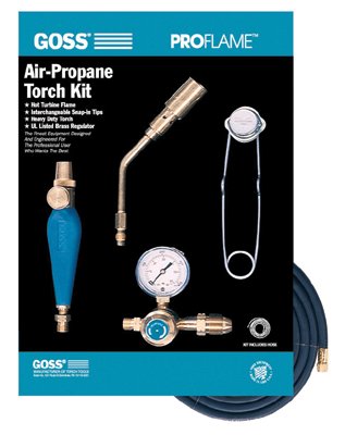 Air-Propane Torch Outfit, 1-3/4 in, Propane, Heating, Soldering 328-KP-105