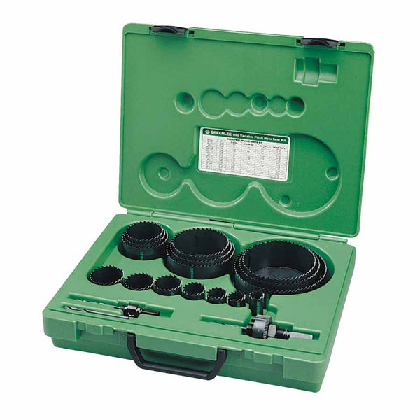 Bi-Metal Hole Saw Kits, with Case, 3/4 in - 4 3/4 in Cut Diam. 332-890