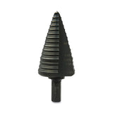 GSB Series Step Bit, 1-1/8 in, 3/16 in to 1/8 in dia Cutting, 5-Step 332-GSB12
