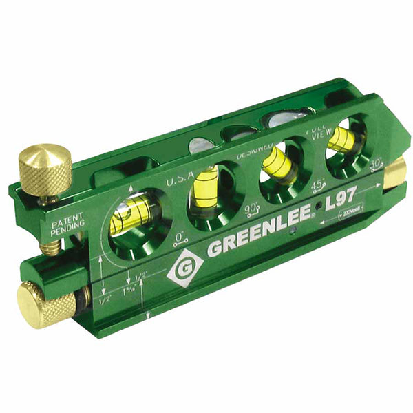 Mini-Magnet Laser Level, 5.63 in L, 80 yd Range, 4 Vials, Aluminum 332-L97