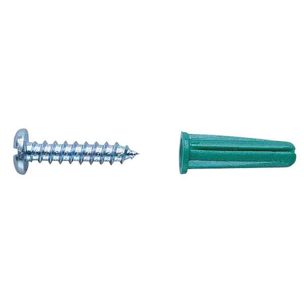 Plastic Conical Anchor Kit, #10 x 1 in 332-84012