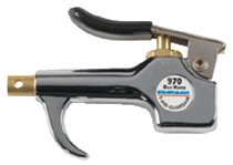 ThumbSwitch Series Safety Air Gun, Brass Venturi Nozzle, Rubber-Cushioned Steel Lever 335-970