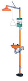 Eye Wash & Shower Station, 12 in, Safety Orange, Galvanized Steel 333-G1902P