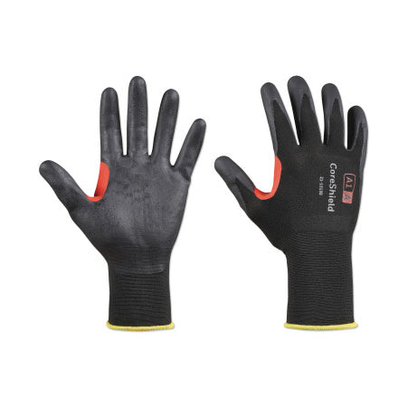 CoreShield A1/A Coated Cut Resistant Gloves, 10/XL, Nylon Black Liner, Nitrile Micro-Foam Black Coating, 18 ga 582-21-1518B/10XL