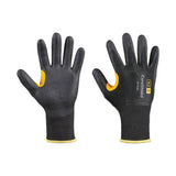 CoreShield A2/B Coated Cut Resistant Gloves, 10/XL, HPPE Black Liner, Nitrile Micro-Foam Black Coating, 13 ga 582-22-7513B/10XL