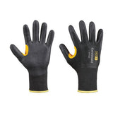 CoreShield A2/B Coated Cut Resistant Gloves, 8/M, HPPE Black Liner, Nitrile Micro-Foam Black Coating, 13 ga 582-22-7513B/8M