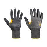 CoreShield A2/B Coated Cut Resistant Gloves, 9/L, HPPE Grey Liner, Nitrile Micro-Foam Black Coating, 18 ga 582-22-7518B/9L