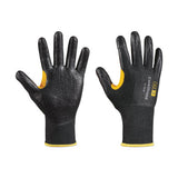 CoreShield A2/B Coated Cut Resistant Gloves, 9/L, HPPE Black Liner, Smooth Nitrile Black Coating, 13 ga 582-22-7913B/9L