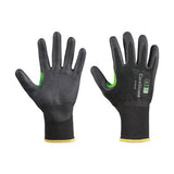 CoreShield A3/C Coated Cut Resistant Gloves, 7/S, HPPE/Basalt Black Liner, Nitrile Micro-Foam Black Coating, 13 ga 582-23-0513B/7S