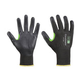 CoreShield A3/C Coated Cut Resistant Gloves, 7/S, HPPE/Basalt Black Liner, Nitrile Micro-Foam Black Coating, 18 ga 582-23-7518B/7S