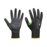 CoreShield A4/D Coated Cut Resistant Gloves, 9/L, HPPE/Steel, Nitrile Micro-Foam, 18 ga, Black 582-24-9518B/9L