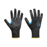CoreShield A6/F Coated Cut Resistant Gloves, 7/S, HPPE/Alloy/Basalt, Smooth Nitrile, 13 ga, Black 582-26-0913B/7S