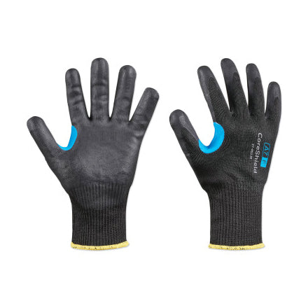 CoreShield A7/F Coated Cut Resistant Gloves, 8/M, HPPE/Alloy, Nitrile Micro-Foam, 13 ga, Black 582-27-0513B/8M