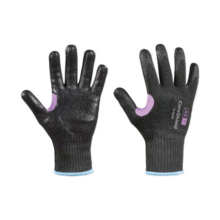 CoreShield A9/F Coated Cut Resistant Gloves, 10/XL, HPPE/Kevlar/Alloy, Smooth Nitrile, 10 ga, Black 582-29-0910B/10XL
