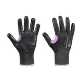 CoreShield A9/F Coated Cut Resistant Gloves, 6/XS, HPPE/Kevlar/Alloy, Smooth Nitrile, 10 ga, Black 582-29-0910B/6XS
