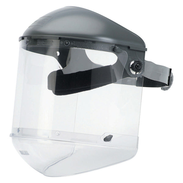 Dual Crown Faceshield Systems, 4 in Crown, 3C Ratchet, Clear 280-FM400DCCLC
