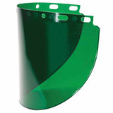 High Performance Wide View Faceshield Window, Dark Green, Wide View, 16-1/2 in L x 8 in H 280-4178DGNBP