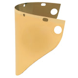 High Performance Faceshield Window, Uncoated, Gold, Extended View, 19 in L x 9-3/4 in H 280-4199GDTVGY
