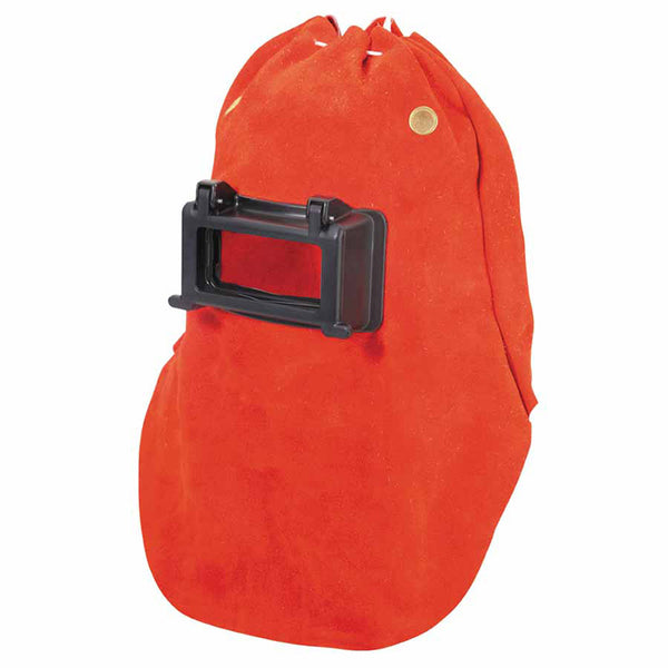 Fibre-Metal Leather Welding Hood, Lens Shade 10, Orange, Lift-Front Glassholder, 2 in x 4-1/4 in Window 280-870
