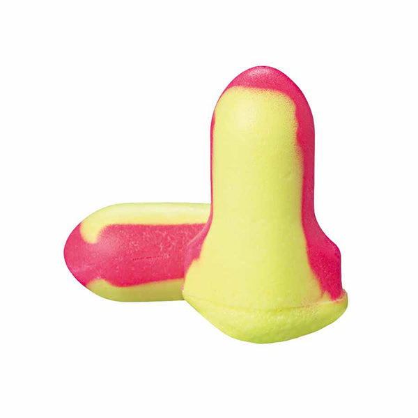 Laser Lite Disposable Earplug, Foam, Magenta/Yellow, Uncorded, Dispenser Box 154-LL-1-D